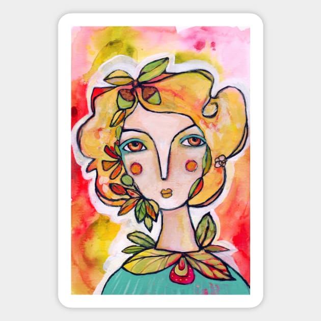 Fall Girl Magnet by gaea